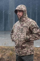 Чоловіча Демісезонна Куртка Soft Shell Хижак на Флісі вітрозахисна XL - зображення 2