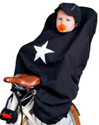 Pokrowiec BabyTrold przeciwdeszczowy na siodełko rowerowe czarny (5704211710523) - obraz 1