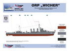 Model do składania Mirage Hobby ORP Wicher 1:400 (5901463840958) - obraz 2