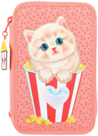 Piórnik potrójny Depesche Top Model Cutie Star z aplikacją kotka z wyposażeniem (4010070643256) - obraz 1