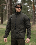 Куртка ветровка тактическая с капюшоном Trajectory c водооталкивающей мембраной Олива L - изображение 2