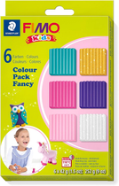 Zestaw glinki polimerowej Fimo Kids Colour Pack Fansy 6 kolorów (4007817805183) - obraz 1