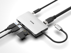 USB-хаб D-Link DUB-M610 6-in-1 USB-C to HDMI/Card Reader/Power Delivery Silver - зображення 4