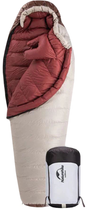 Спальник с натуральным пухом Naturehike Snowbird NH20YD001 (размер M) 510 г/м² Коричневый (6927595762134)