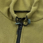 Флисовая кофта зип худи тактическая-военная ВСУ зимняя теплая с капюшоном на молнии OSPORT (ty-0038) Хаки L - изображение 5