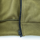 Флісова кофта зіп худі тактична-військова ЗСУ тепла зимова з капюшоном на блискавці OSPORT (ty-0038) Хакі XL - зображення 9