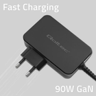 Мережевий зарядний пристрій Qoltec GaN Power Pro Charger USB-C 90W 5-20V 3-4.5A Black - зображення 3