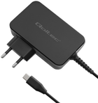 Ładowarka sieciowa Qoltec GaN Power Pro Charger USB-C 100W 5-20V 3-5A Black - obraz 1