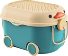 Многофункциональный ящик для хранения игрушек POPPET Утенок Блу На колесах Большой (PP-001B-L)
