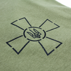 Качественная футболка с Гербом ЗСУ (ХХL), армейская футболка хаки ВСУ, мужская футболка с хлопка - изображение 1