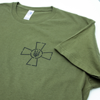 Качественная футболка с Гербом ЗСУ (ХХL), армейская футболка хаки ВСУ, мужская футболка с хлопка - изображение 2