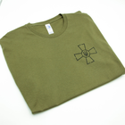 Качественная футболка с Гербом ЗСУ (ХХL), армейская футболка хаки ВСУ, мужская футболка с хлопка - изображение 5