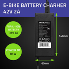 Zasilacz do roweru elektrycznego Qoltec Charger for e-bike batteries 36V 42V 2A 5.5 x 2.1 - obraz 4