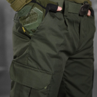 Мужские крепкие Брюки Defection с Накладными карманами и Манжетами / Плотные Брюки рип-стоп олива размер XL - изображение 6