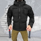 Чоловіча куртка Softshell з підкладкою OmniHeat / Зимовий верхній одяг з липучками під шеврони чорний розмір S - зображення 2