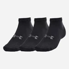 Набір чоловічих шкарпеток коротких Under Armour UA Essential Low Cut 1382958-001 M 3шт Чорний (196885591976)
