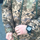 Мужская Демисезонная Куртка Soft Shell на Флисе с прорезиненными замками пиксель размер 2XL - изображение 8