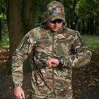 Демісезонна чоловіча Куртка Combat Softshell на флісі з Капюшоном та Липучками під шеврони мультикам розмір 3XL - зображення 3