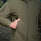 Костюм мужской на флисе Куртка + Брюки олива / Демисезонный Комплект Softshell размер 3XL - изображение 8