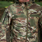 Демісезонна чоловіча Куртка Combat Softshell на флісі з Капюшоном та Липучками під шеврони мультикам розмір L - зображення 6