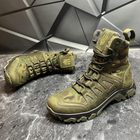 Мужские крепкие Ботинки Gladiator с мембраной / Нубуковые Берцы на резиновой протекторной подошве хаки размер - изображение 5