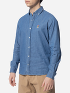 Koszula męska jeansowa Edmmond Studios 123-10-04510 S Niebieska (8435629056619) - obraz 1