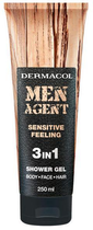 Żel pod prysznic Dermacol Men Agent 3 in 1 sensitive feeling 250 ml (8590031105963) - obraz 1