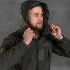 Чоловіча утеплена Куртка Soft Shell з капюшоном у кольорі хакі розмір S - зображення 7