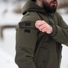 Мужская демисезонная Куртка Intruder SoftShell с капюшоном хаки размер XXXL - изображение 7