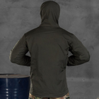 Чоловіча утеплена Куртка Soft Shell з капюшоном у кольорі хакі розмір 2XL - зображення 3