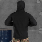 Демисезонная мужская Куртка с капюшоном Softshell на флисе черная размер XL - изображение 2