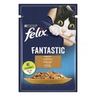 Влажный корм Felix Fantastic с индейкой в желе 85 г