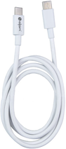Kabel DPM USB-C - USB-C 1 m biały (5906881212653) - obraz 3