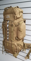 Тактичний туристичний каркасний похідний рюкзак Over Earth на 80 літрів coyote - зображення 1