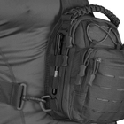 Тактична універсальна однолямкова сумка Camotec Adapt Чорна - зображення 7