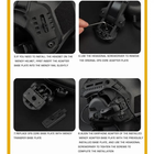 Крепление для активных наушников на каску, шлем Fast чебурашка Wosport HD-ACC-08 Black - изображение 6