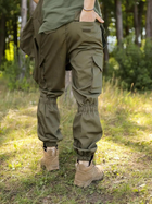 Тактичний літній чоловічий костюм горка Ріп-Стоп куртка та штани Olive 48 - зображення 7