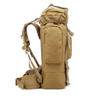 Каркасный тактический рюкзак 80 литров Large tactical многофункциональный Койот - изображение 4