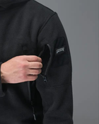 Кофта флисовая мужская Unbreak с карманами и капюшоном Черная L - изображение 7