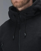 Кофта флисовая мужская Unbreak с карманами и капюшоном Черная XL - изображение 5