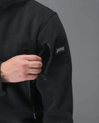 Кофта флисовая мужская Unbreak с карманами и капюшоном Черная XL - изображение 7