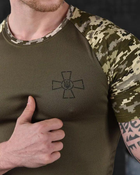 Тактическая потоотводящая мужская футболка ЗСУ 3XL олива+пиксель (19393) - изображение 4