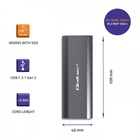 Kieszeń zewnętrzna Qoltec Enclosure NV2271 for drive M.2 SSD NVMe USB Type-C Black - obraz 3