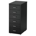 Тумба з ящиками на колесах IKEA HELMER чорний 203.419.70