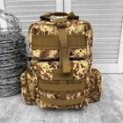 Однолямочный рюкзак 15 л с креплением Molle / Влагозащищенная нагрудная сумка пиксель - изображение 5