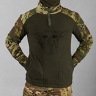 Мужской флисовый убакс с принтом "Мастер Йода" олива мультикам размер XL - изображение 1