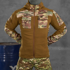 Мужская Флисовая Куртка "Battle combo" с вставками SoftShell койот размер L - изображение 1