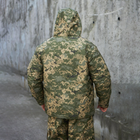 Мужская зимняя куртка до -20 С с синтепоновым утеплителем / Влагозащищенный мембранный Бушлат пиксель размер S - изображение 3