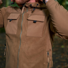 Мужская Флисовая Куртка с капюшоном койот размер 2XL - изображение 6