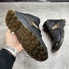 Мужские зимние ботинки с шерстяной подкладкой / Берцы Salomon S-3 из плотной кожи черные размер 40 - изображение 6